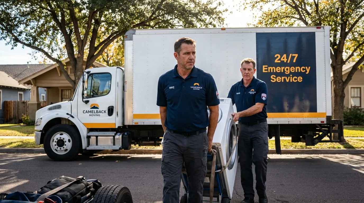 CamelBack Moving crew loading furniture in Los Fresnos, TX